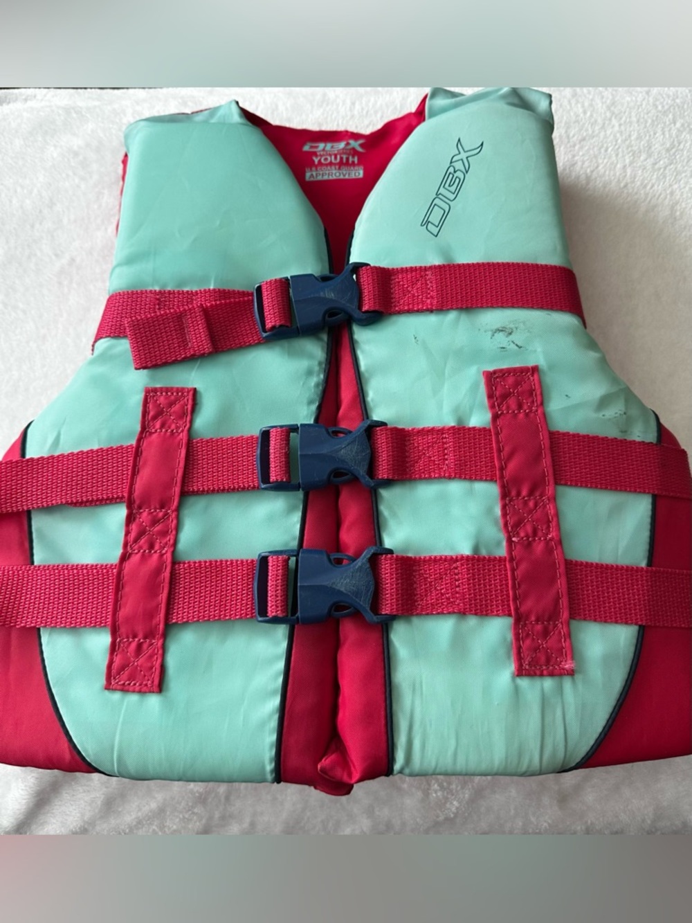 DBX Water Sports Safety Vest Youth 50-90lbs Life Jacket Coast Guard Approved